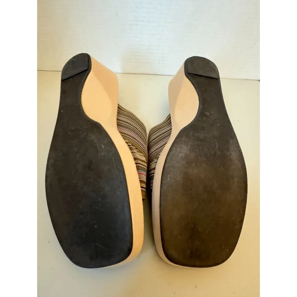 Donald Pliner Wedge‎ Slip-On Sandal Shoes Women US 7.5 Striped Comfort Spain